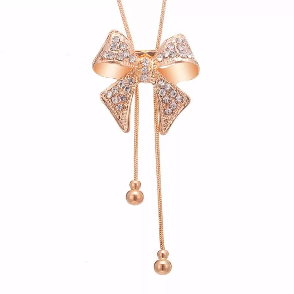 Gold Bow Necklace